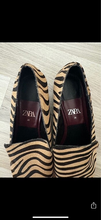 38 Beden çeşitli Renk Zara hayvan zebra desenli loafer