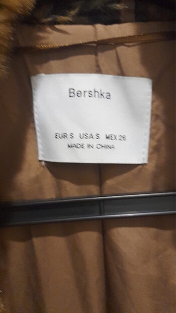 s Beden kahverengi Renk BERSHKA kürk mont