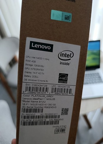 KUTULU LENOVO LAPTOP CİFT ÇEKİRDEKLİ SLİM KASA - Görsel 8