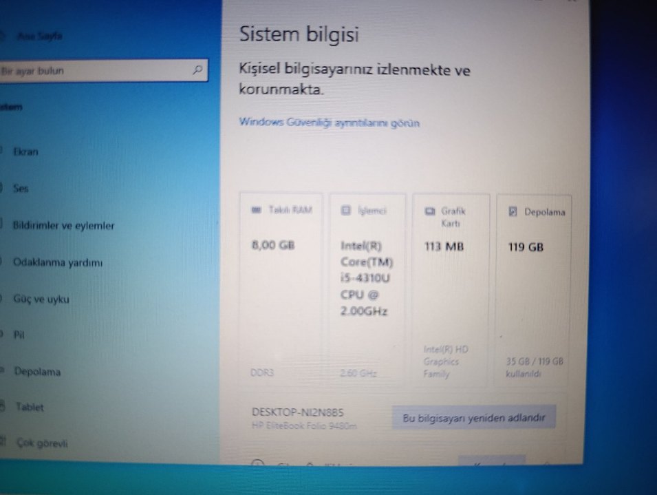 ışıklı klavye 8GB i5 Elitebook Laptop - Görsel 5