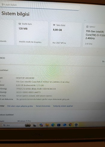 11. nesil i5 Dell laptop 512GB 8GB - Görsel 9