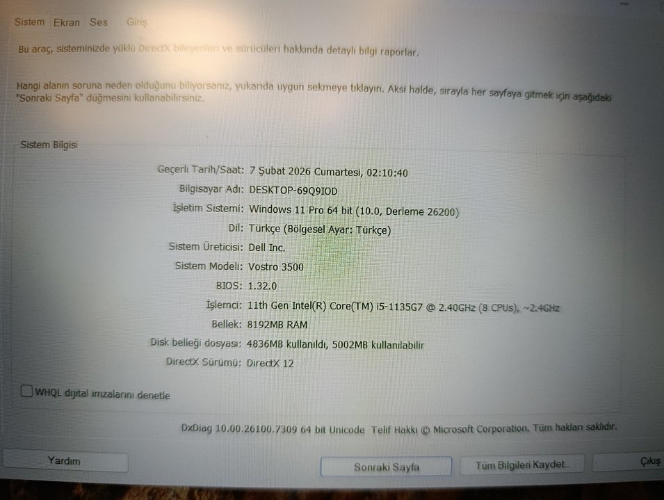 11. nesil i5 Dell laptop 512GB 8GB - Görsel 4