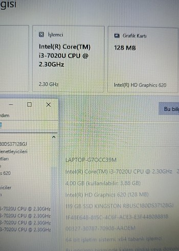 Hediyelik Asus i3 4 çekirdekli laptop SSD diskli - Görsel 6