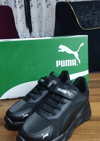 31 Beden Puma Siyah Erkek Spor Ayakkabı Velcro