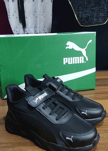 Erkek Siyah Puma Spor Ayakkabı Velcro