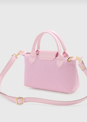 Mango Pembe Süet Kadın Çapraz Çanta