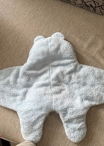 Mavi Bebek Battaniyesi, Peluş Kumaşlı kundak - Görsel 3