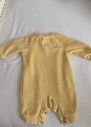 Sarı Bebek Tulum, Düğmeli, Uzun Kollu - Görsel 3