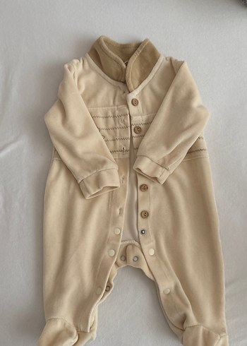 Bej Nakışlı Erkek Bebek Tulum - Görsel 2