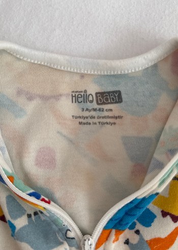 Renkli Baskılı Bebek Tulum 3 ay - Görsel 3