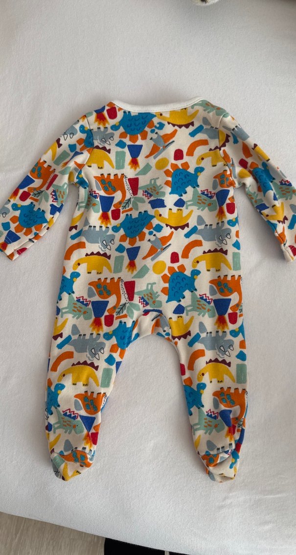 Renkli Baskılı Bebek Tulum 3 ay - Görsel 2