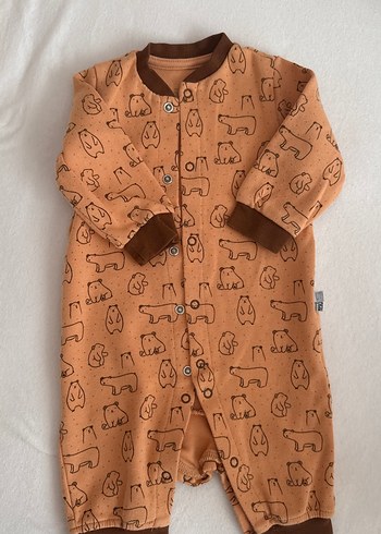 Kahverengi Uzun Kollu Bebek Tulum - Görsel 2