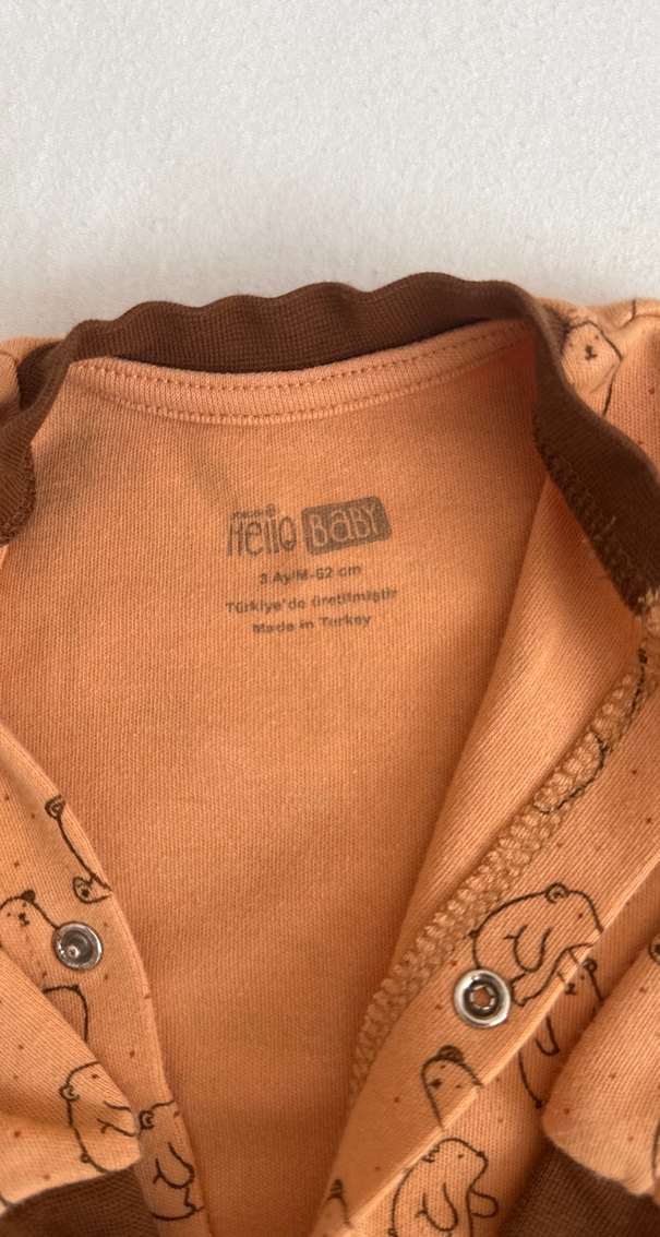 Kahverengi Uzun Kollu Bebek Tulum - Görsel 3