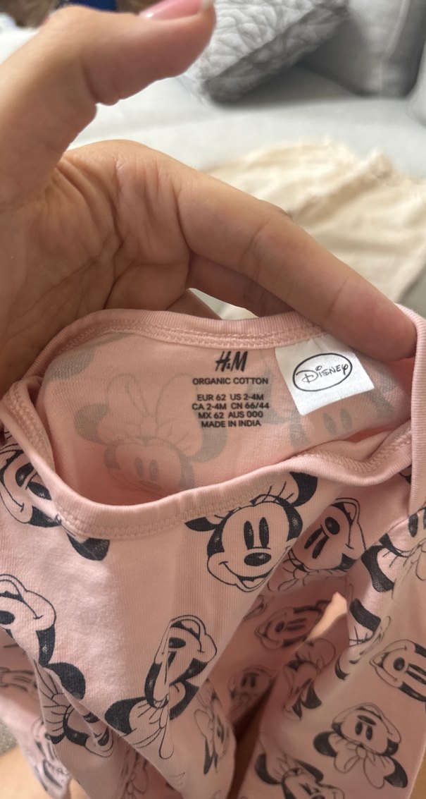 Pembe Baskılı Uzun Kollu Bebek Kıyafet Seti - Görsel 3