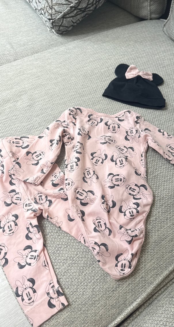 Pembe Baskılı Uzun Kollu Bebek Kıyafet Seti - Görsel 2