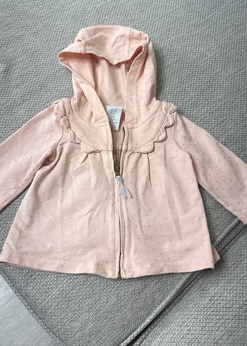 Kız Çocuk Kapüşonlu Pembe Ceket