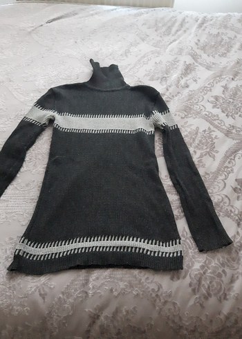 Gri Triko Kazak %50 Yün - Görsel 4