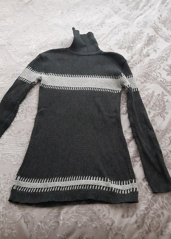 Gri Triko Kazak %50 Yün - Görsel 2