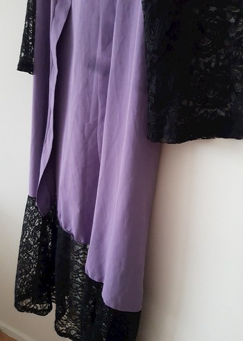 Uzun Mor Gotik Kadın Sabahlık - Görsel 5