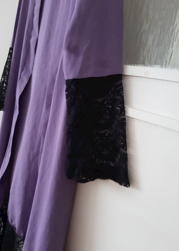 Uzun Mor Gotik Kadın Sabahlık - Görsel 4