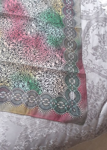 Dantel Detaylı Çok Renkli Bohem Kadın Fuları - Görsel 4