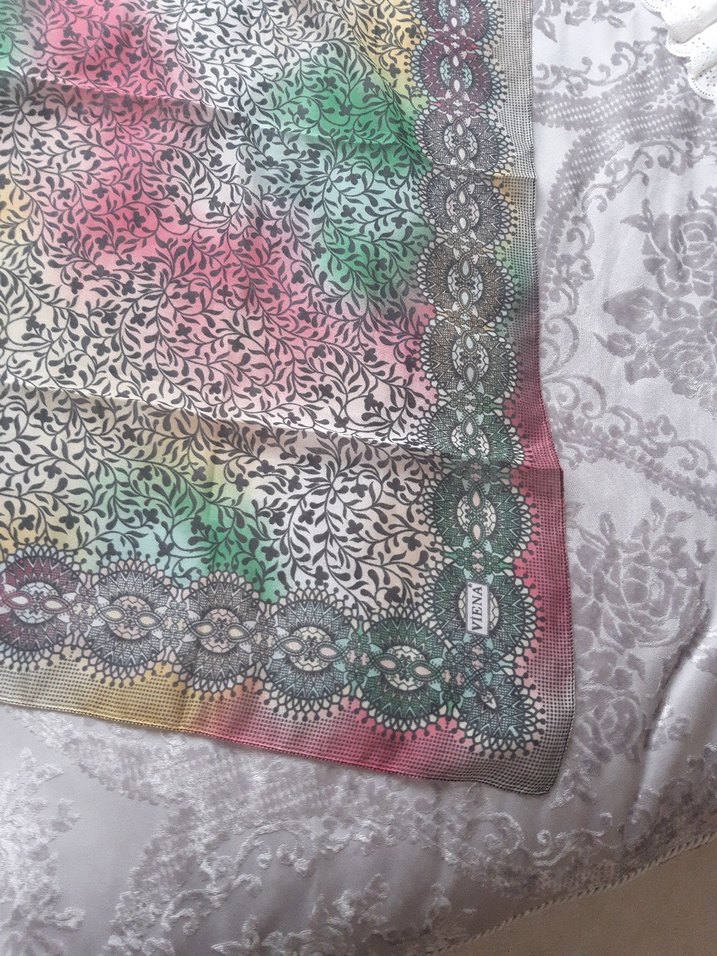 Dantel Detaylı Çok Renkli Bohem Kadın Fuları - Görsel 4