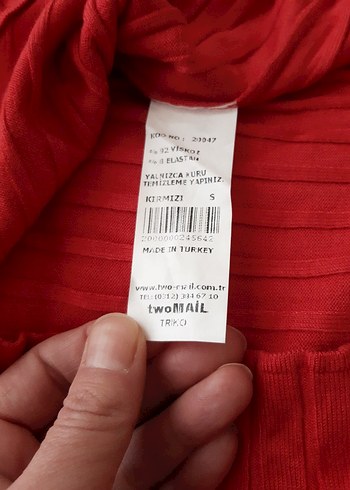 Kırmızı Kadın Triko Uzun Kollu Kazak - Görsel 5