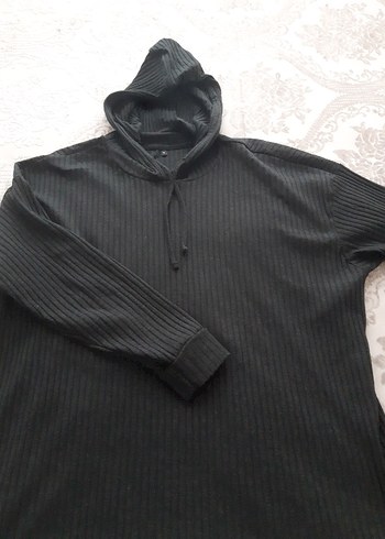 Siyah Kapüşonlu Kadın Sweatshirt - Görsel 3