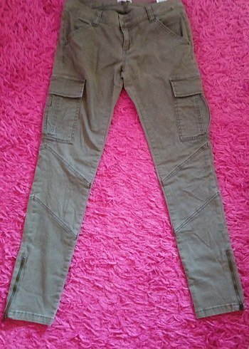 Fermuarlı Denim Pantolon