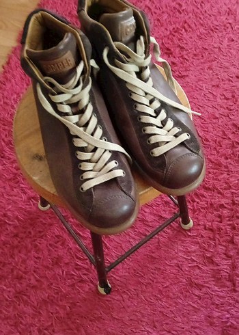 Vintage Kahverengi Deri Bilekli Ayakkabi