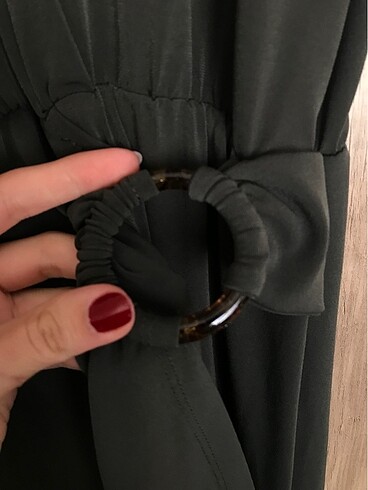 xl Beden yeşil Renk Gusto Midi Elbise / Haki / XL