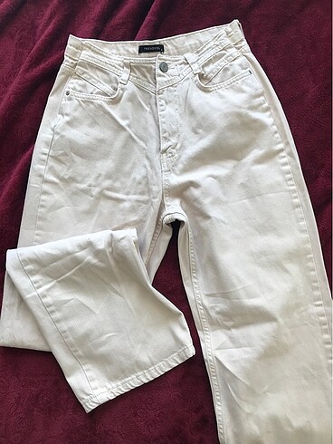Trendyol Bej Kot Pantalon / Jean . 36 Beden
