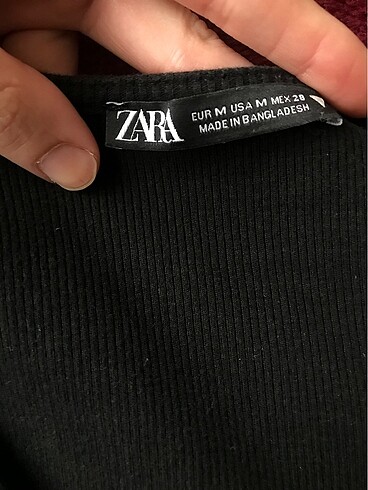 m Beden Zara Önü Büzgülü Üst. M beden / Crop