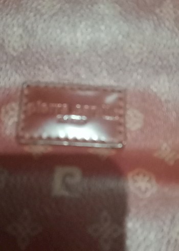 Pierre Cardin Bordo Deri Baskılı Fermuarlı Kadın Çanta