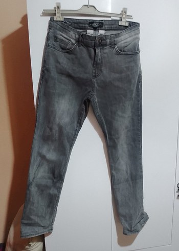 Diğer Gri Yikamali Slim Fit Jean