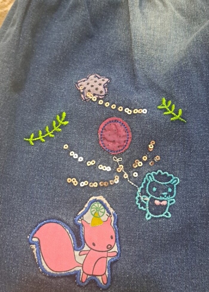 Cici bici bir kot elbise  - Görsel 3