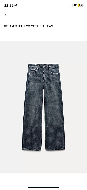 Zara taşlı jean