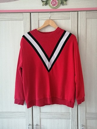 kırmızı butik ürünü sweatshirt