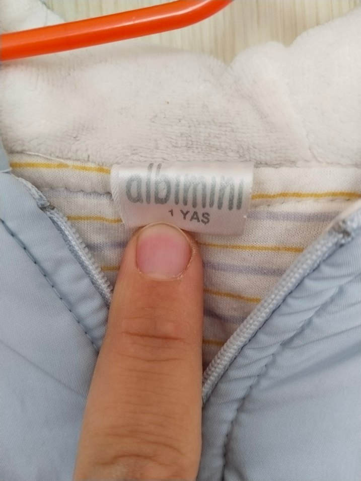 Mavi Bebek Erkek Tulum Fermuarlı Kapüşonlu - Görsel 4