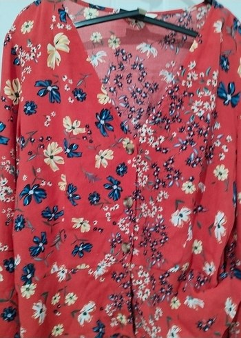 H&M Uzun Kollu Çiçekli bluz