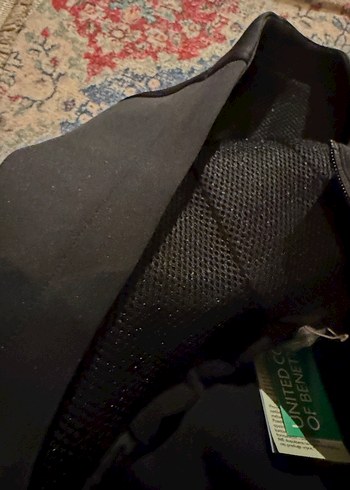 Benetton 10-11 yaş  Siyah Fermuarlı Mont - Görsel 6