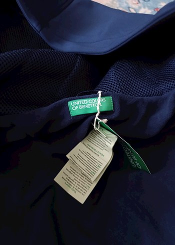 Benetton 11-12 yaş Lacivert kalın Dolgulu Kapüşonlu  Mont - Görsel 9