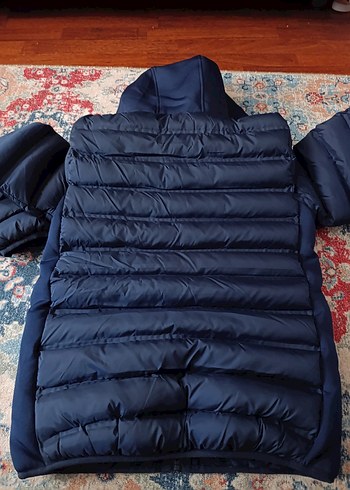 Benetton 11-12 yaş Lacivert kalın Dolgulu Kapüşonlu  Mont - Görsel 4