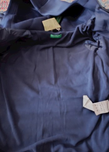 Benetton 11-12 yaş Lacivert kalın Dolgulu Kapüşonlu  Mont - Görsel 7