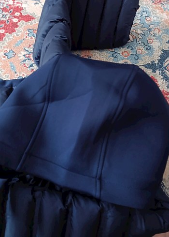 Benetton 11-12 yaş Lacivert kalın Dolgulu Kapüşonlu  Mont - Görsel 5