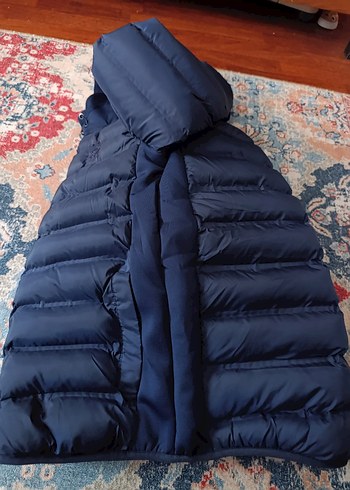 Benetton 11-12 yaş Lacivert kalın Dolgulu Kapüşonlu  Mont - Görsel 3