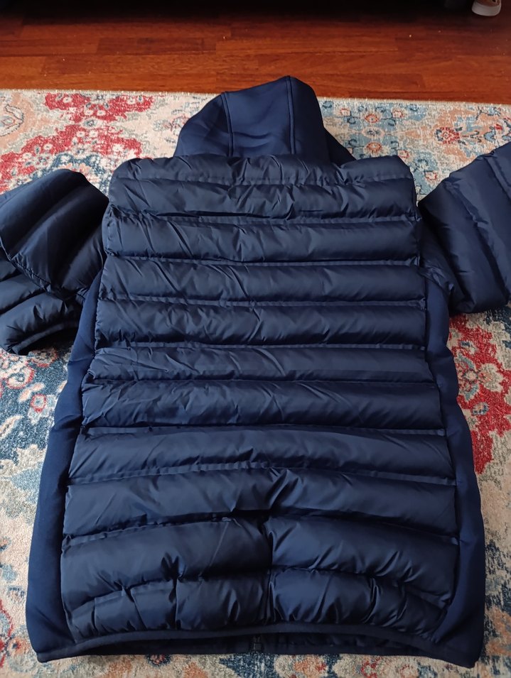 Benetton 11-12 yaş Lacivert kalın Dolgulu Kapüşonlu  Mont - Görsel 4