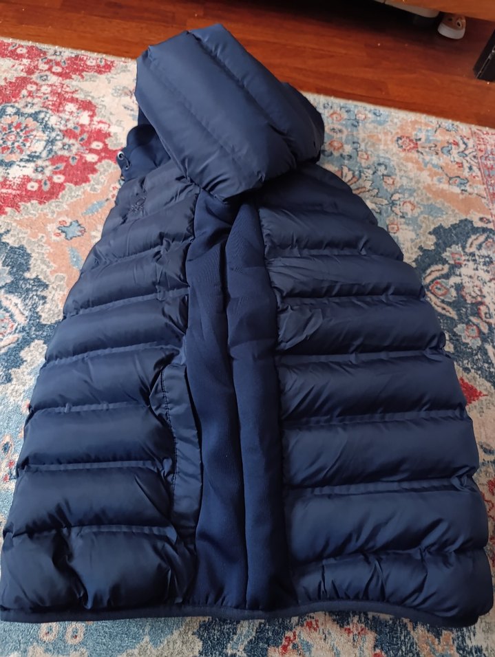 Benetton 11-12 yaş Lacivert kalın Dolgulu Kapüşonlu  Mont - Görsel 3