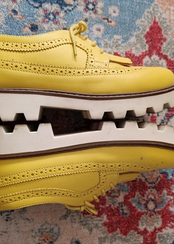 Derimod 38 nmr Sarı Deri Püsküllü Kadın Klasik Ayakkabı - Görsel 6