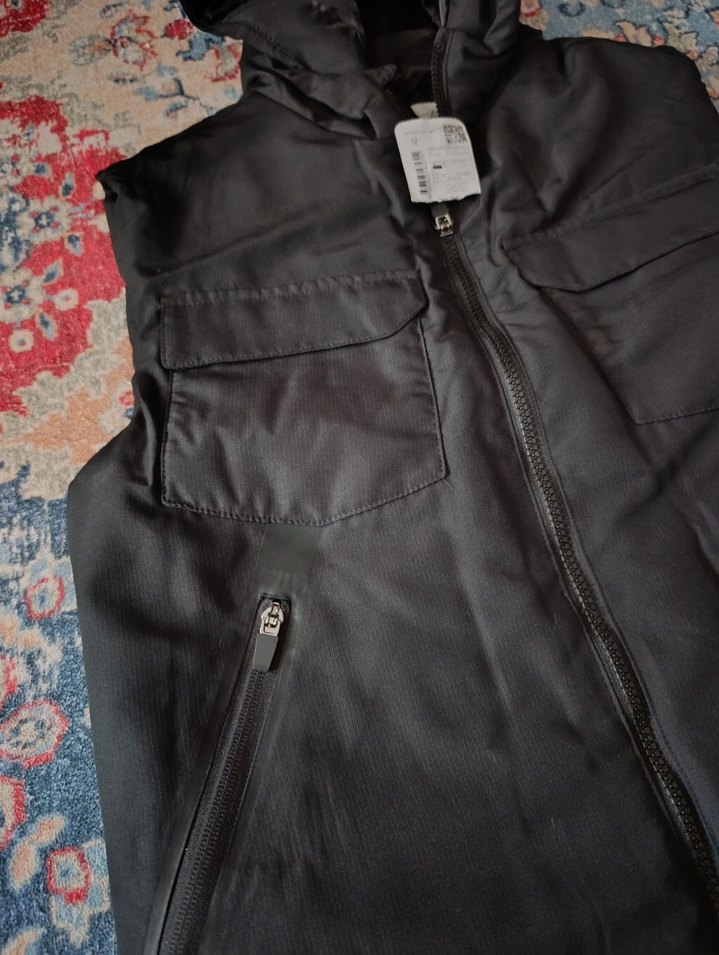 DeFacto 11-12 yaş Siyah Fermuarlı Kapüşonlu Yelek - Görsel 3